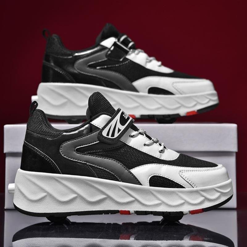 Four-wheel-shoe boys and two-wheeled skating shoes for girls with wheeled sports shoes