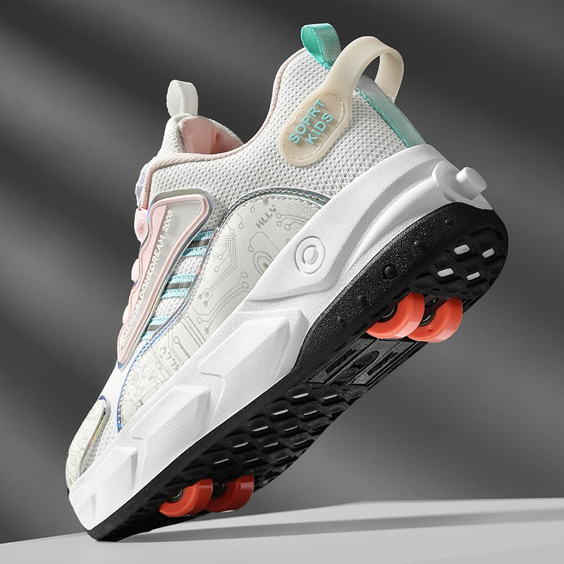 A new 2024 in the summer and fall for an adult, four-wheel invisible, sports shoe-slipper boy