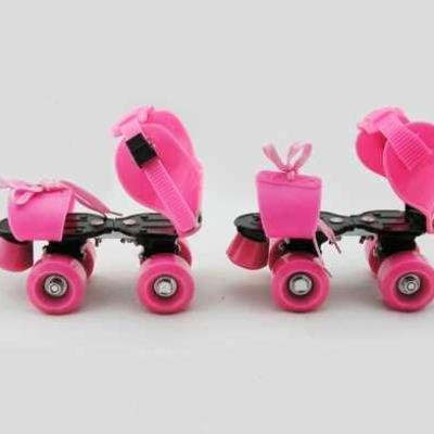 An upgraded child can regulate four-wheeled skates, skate skates, and a slab of dry skates