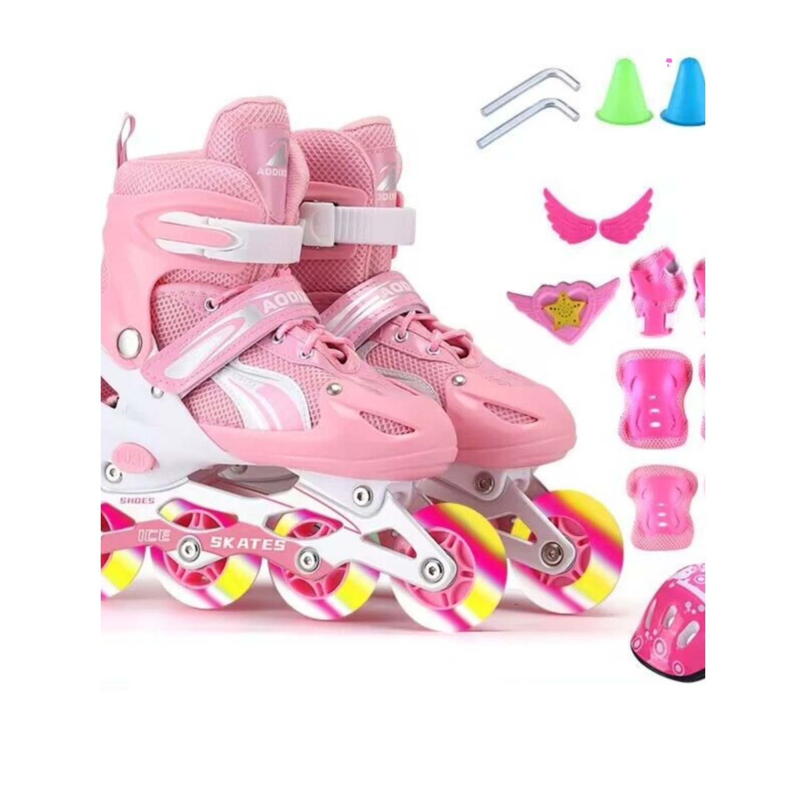 Decanon 3-4-5-6-8-10 years old A full set of skateboarding shoes for boys and girls can be used by beginners