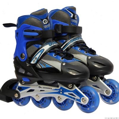 Male and female roller skaters straight-line beginners aged 3-5-6-8-10 years