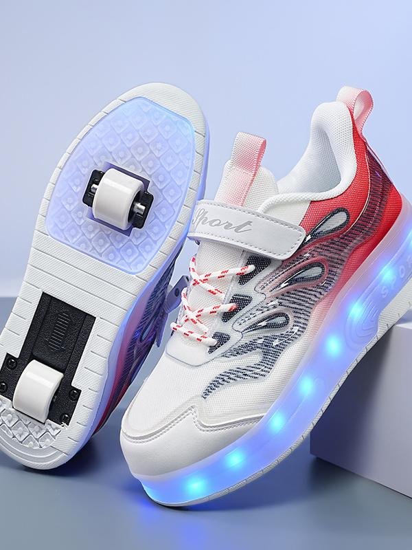 New and new kids, boys and girls, with an automatic button for a wheeled invisible shoe