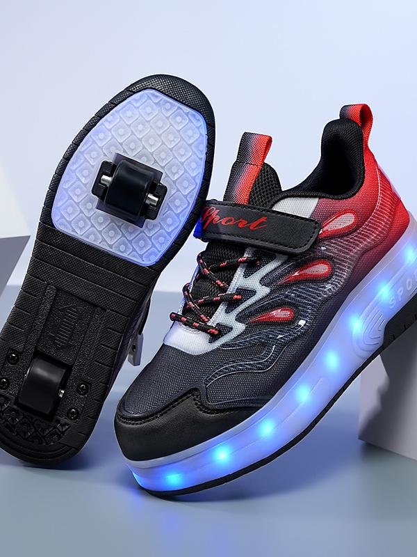 New and new kids, boys and girls, with an automatic button for a wheeled invisible shoe