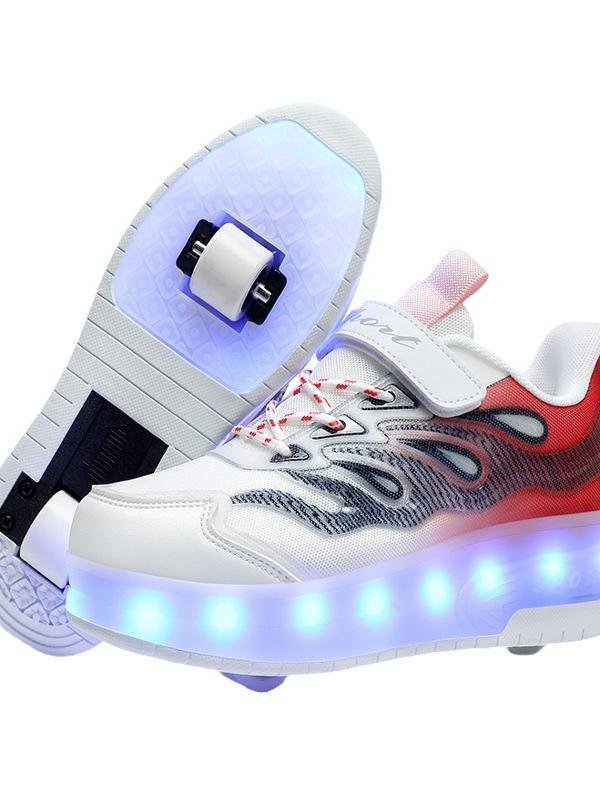 New and new kids, boys and girls, with an automatic button for a wheeled invisible shoe
