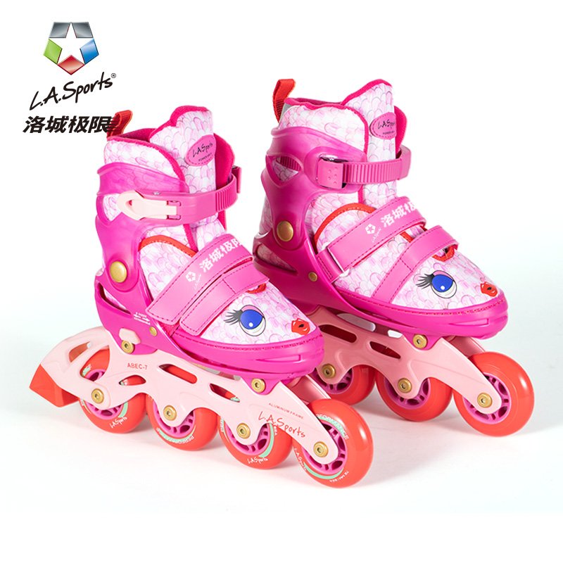 LASports L.A. End-of-the-L.A. Skating Girl Roller Shoes Directly Wheeled Dry Skating Shoes Skating
