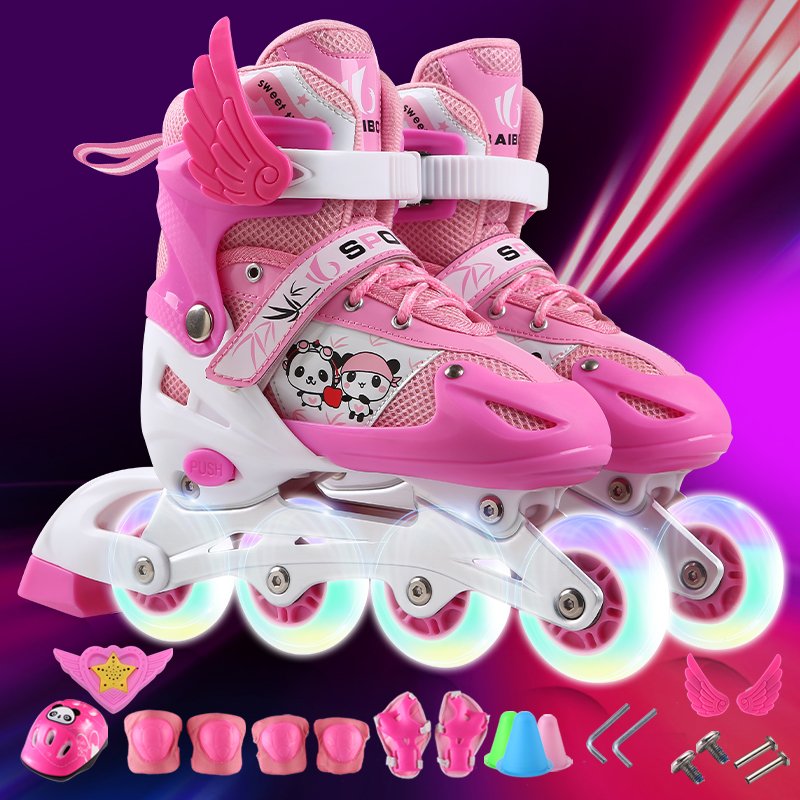 dbh new beginner skater, male and female skater children with a full set of dry skater glitters for children