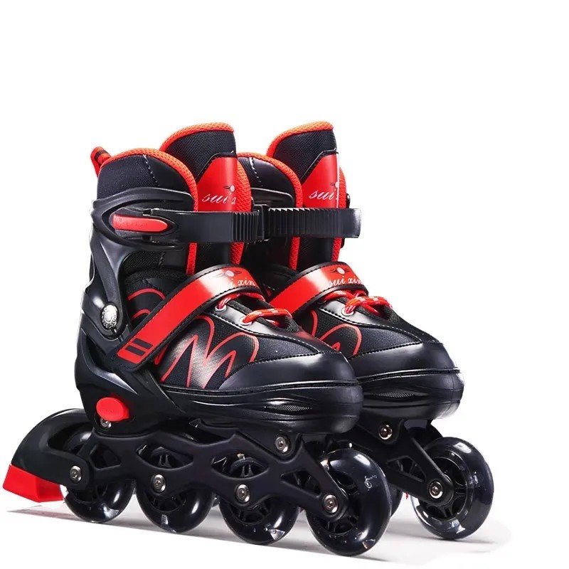 All children in skates can get a straight line of roller skates