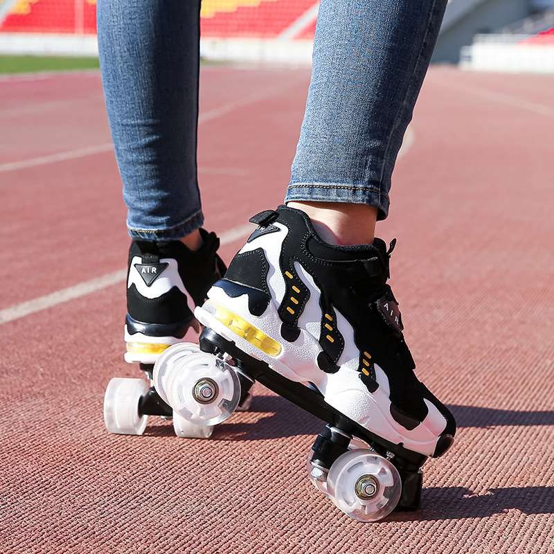 Black new Martin Boots and Skating Shoeboy Four Wheels for Adults and Men