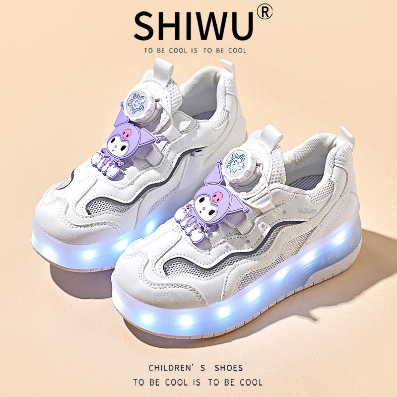 Dika Quilami Roller Shoe Kids Summer 2024 new girls ran away with four invisible rollers