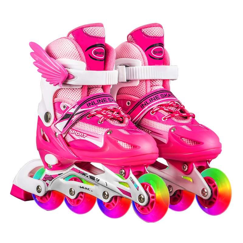 A full roller skater pair for girls and girls aged 3-4-6-8-10-12