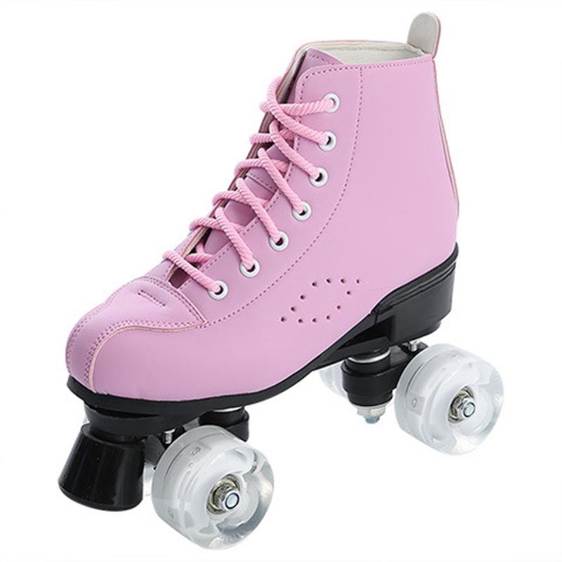 New adult pair of skates, four-wheeler skating shoes, adult male and female