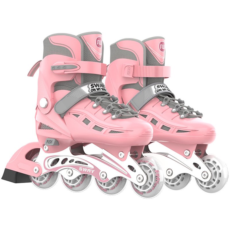 SWIFT SLIPPER PU SINGLE-SLIDING CHILDREN CAN SWITCH MALE AND FEMALE SKATES STRAIGHT TO DRY SKATES