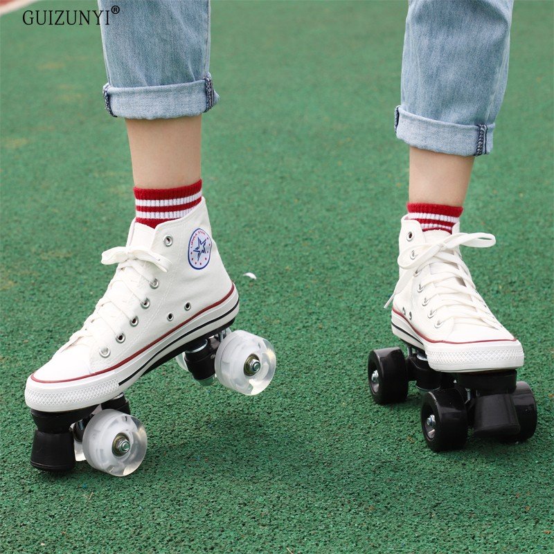 Summer air-skinned pairs of ice-skating skates