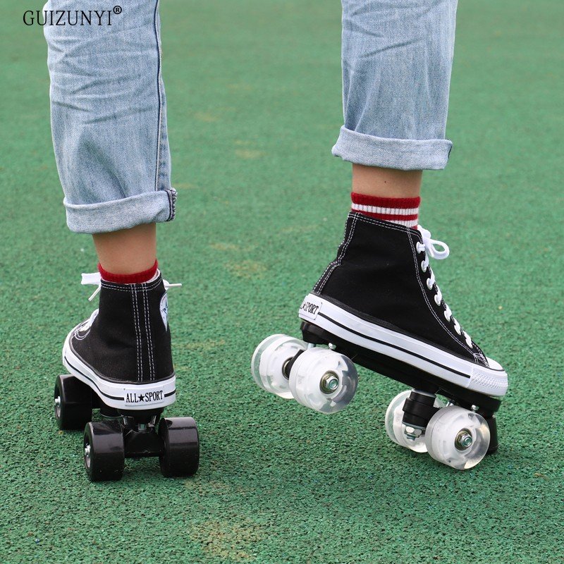 Summer air-skinned pairs of ice-skating skates