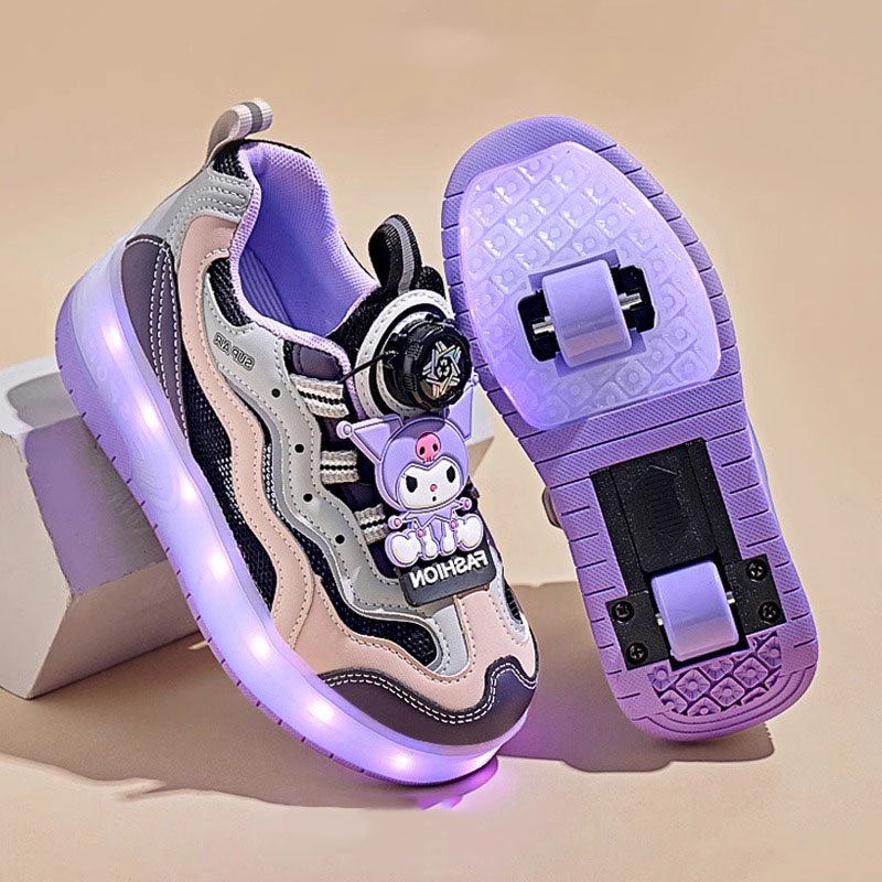 Germany's 2024 new sneakers, summer girls, invisible four-wheels, shrunk super light children's slippers