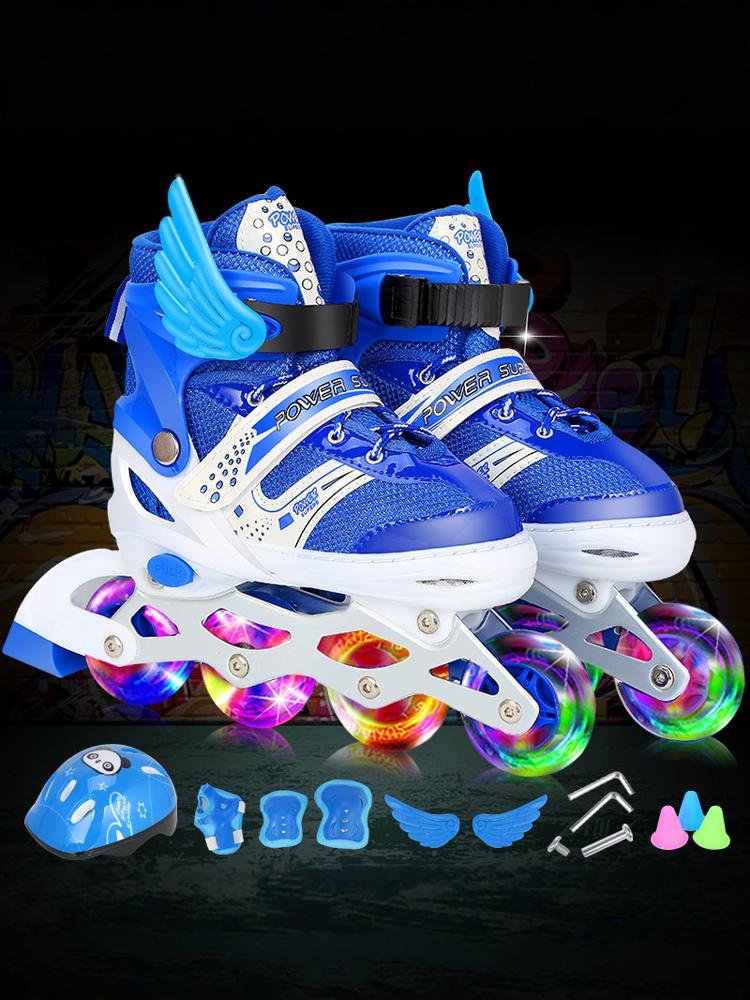 Roller skates for children aged 3-5-6-8-10 years, straight-sliding for boys and girls, adult beginners