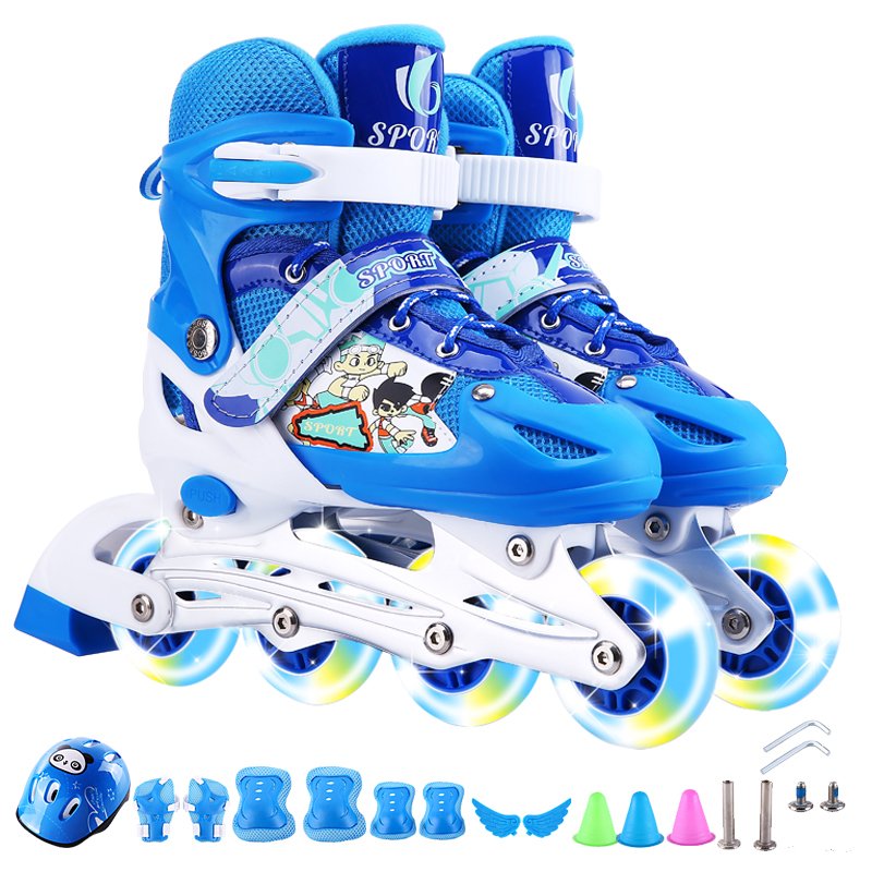 Slipped skates for girls and boys aged 3-4-5-6-8-9-10-12