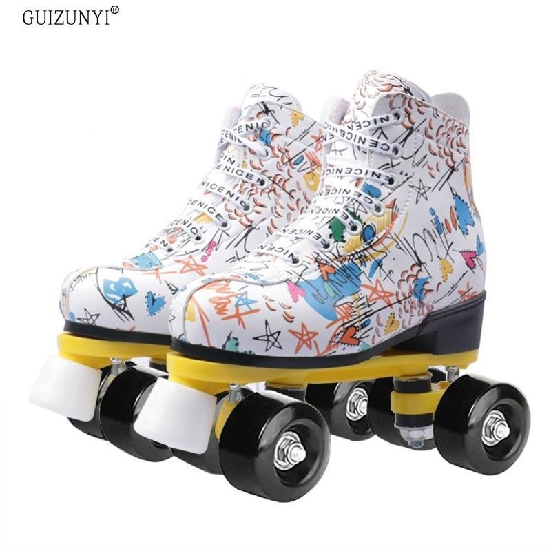 new 2024 skisser, four-wheel skating skates, two rows of night-skating skating