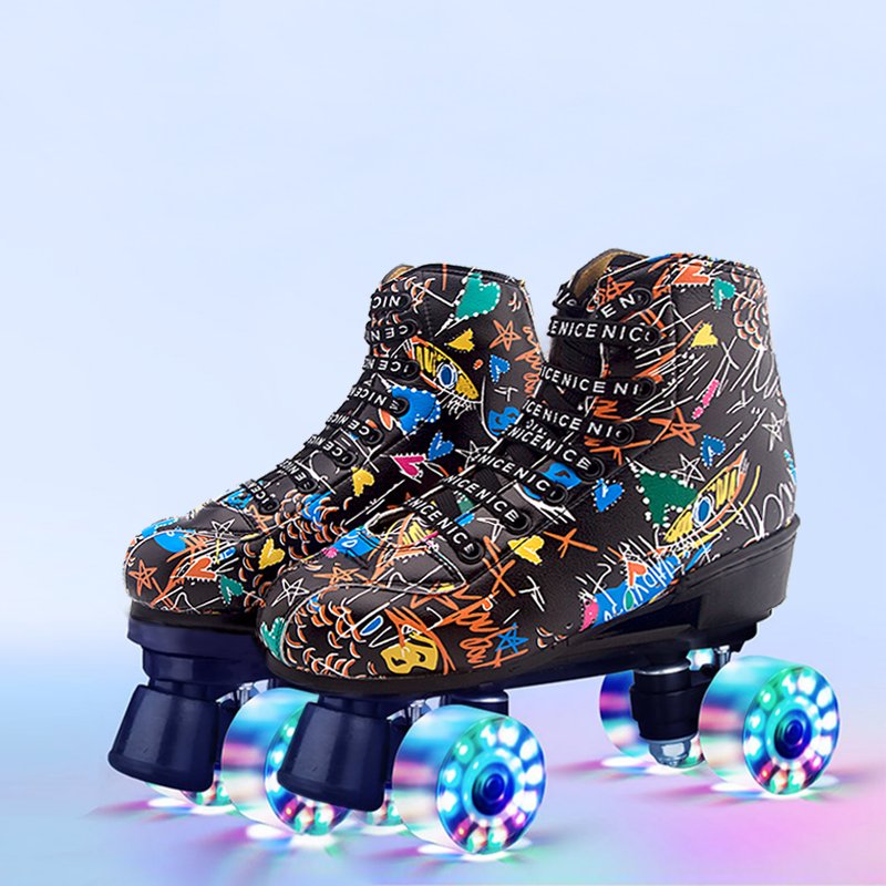 Two roller skates for adults, dry skates, four-wheel skates for adult boys and girls