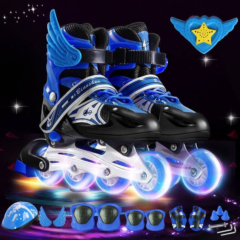 Disney's official skating children with a full set of men and women in a straight line of 3-4-5-6-