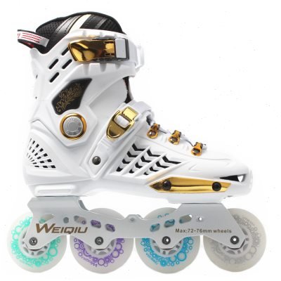 Roller skater, adult beginner skater, male and female, straight liner