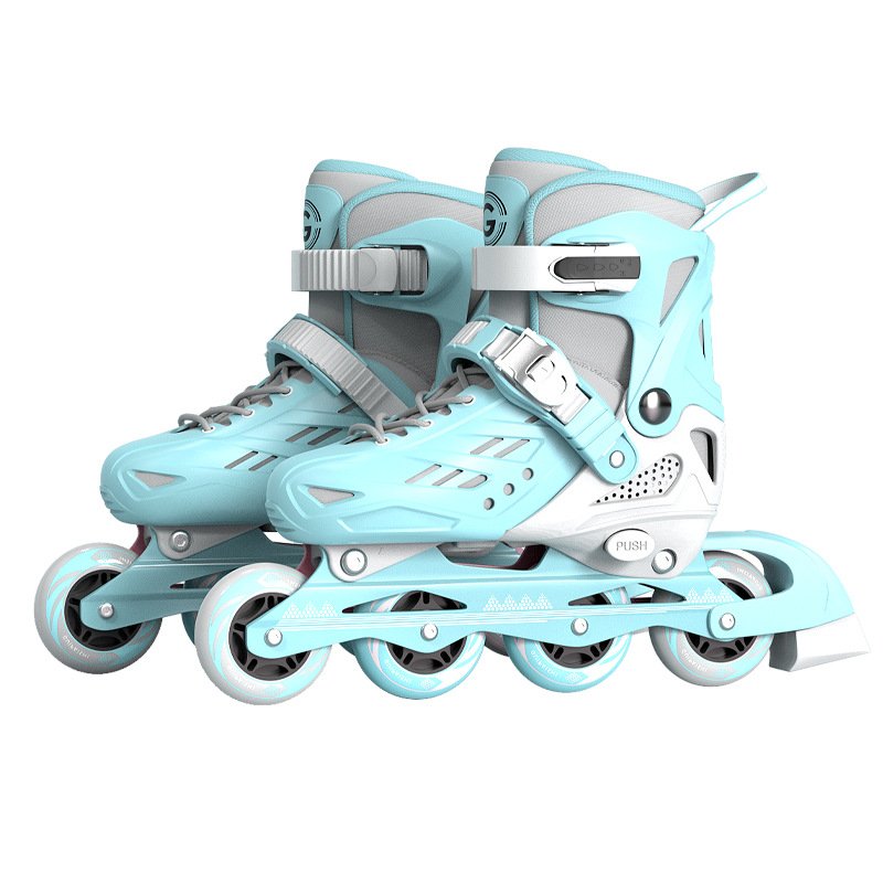 A full set of skater boys, 3-12-year-old professional starters, who can regulate a girl in a roller skate