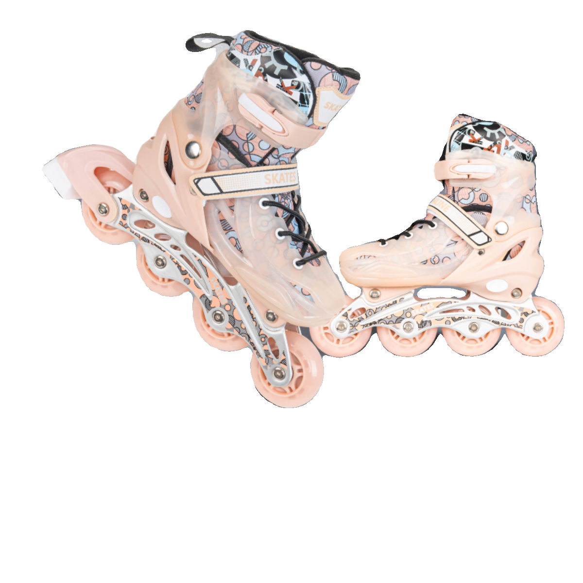 Dickanon Mischie children skater kit, straight-on-wheel skater skates, boys and girls
