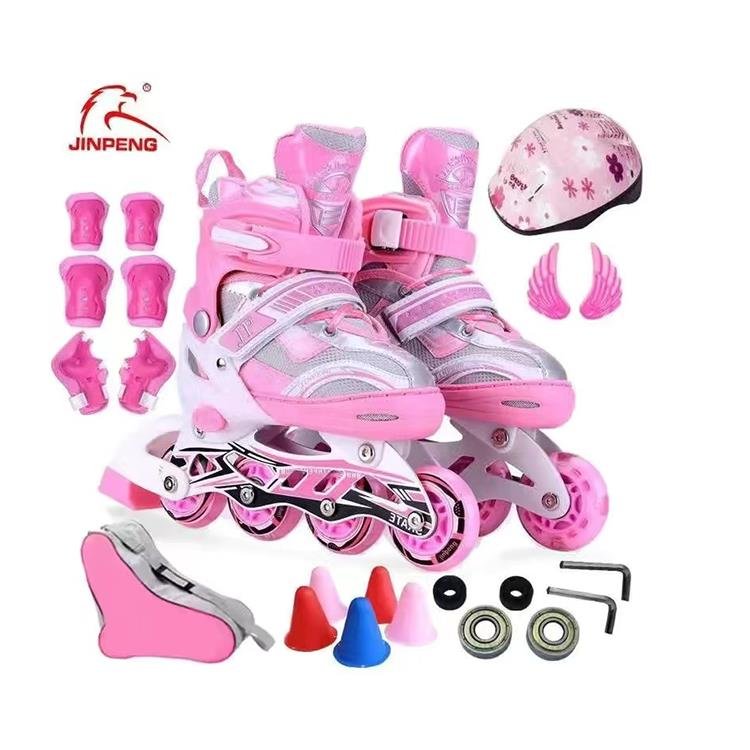 Children aged 3-5-7-8 to 12 years, girls and boys, with a full set of skating shoes for children