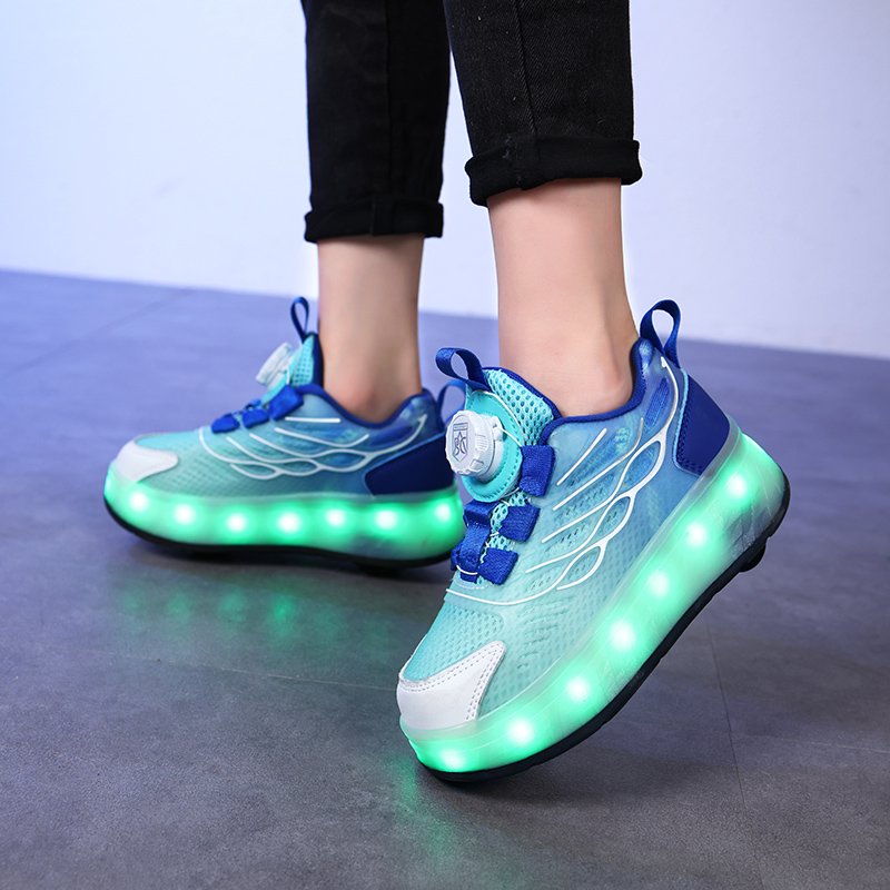 Four rounds of invisible retweetable high-shoe slider shoes for girls and boys with rash shoes