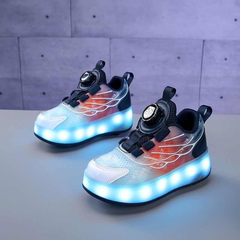 Four rounds of invisible retweetable high-shoe slider shoes for girls and boys with rash shoes