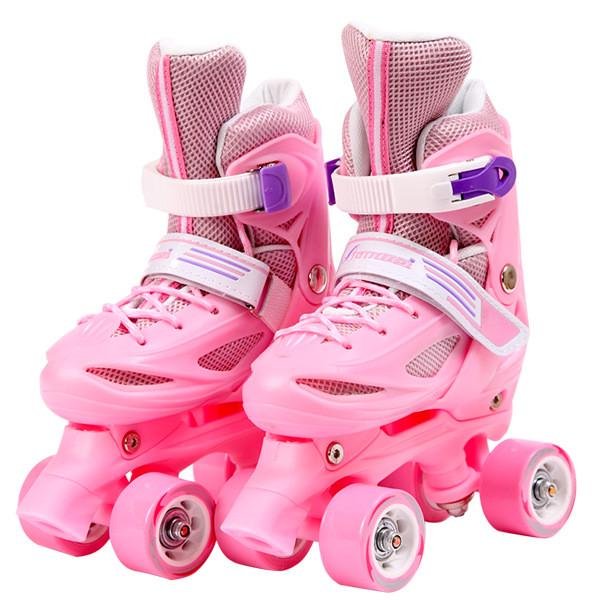 Skating shoes for children in four-wheeled rows and one-wheeled skating shoes for men and women aged 3-5-6-8-10