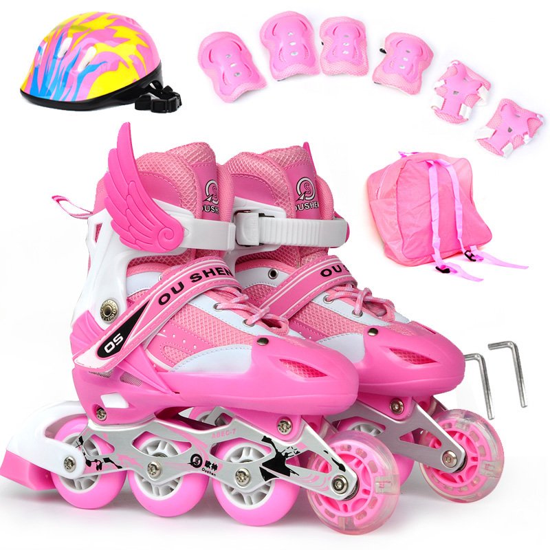 Dicanon straight-on skater children have wheel skater girls and glitters and yellow