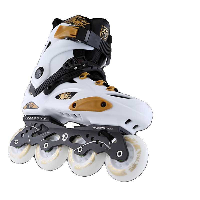 A man and a woman who are first-class college students in Luo's wheel skates