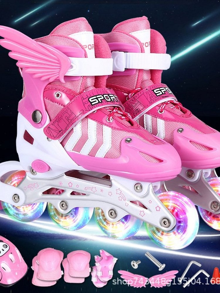 Decannon's new child skater suit, male and female, straight-on-wheel roller skater slipper