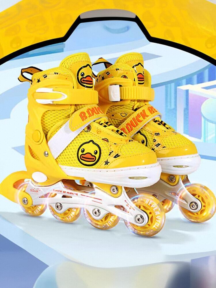B. DUCK DUCK CHILDREN SKATES FULL OF BEGINNERS, BOYS AND GIRLS