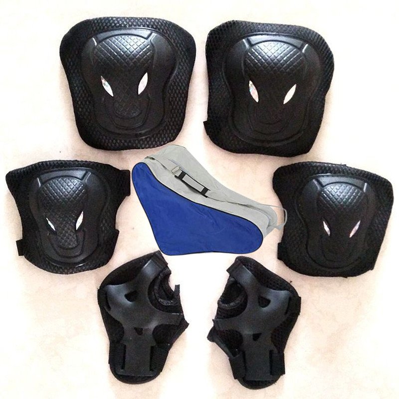 Black adults with two pairs of skates and four wheeled shoes for adult men and women with two pairs of skates