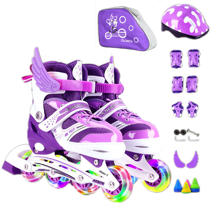Dicanon skatesgirls can regulate straight-line skates children with high-end dry ice boys aged 3 to 10 years old