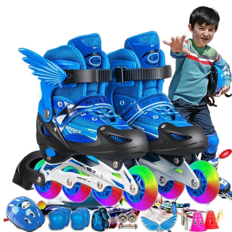 The size of the roller skates children can be adjusted by starters of roller skates full of men and women