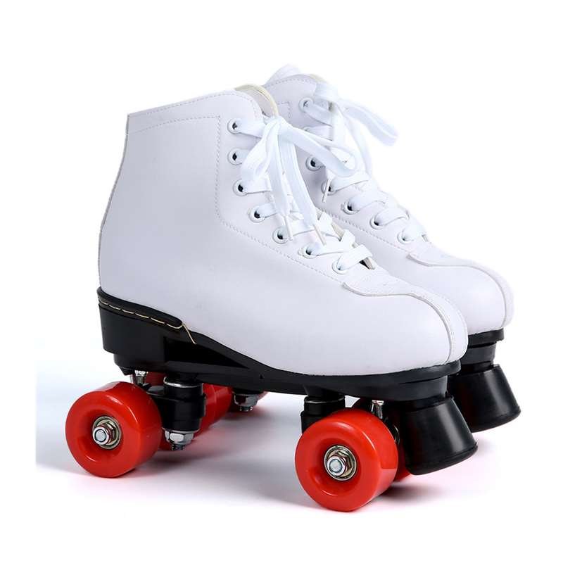 New adult pair of skates, four-wheeler skating shoes, adult male and female