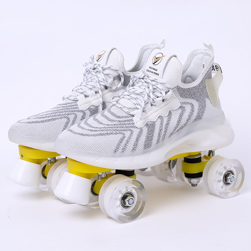 New summer skating, four-wheeled skates for men and women, dry-shoes, rollers