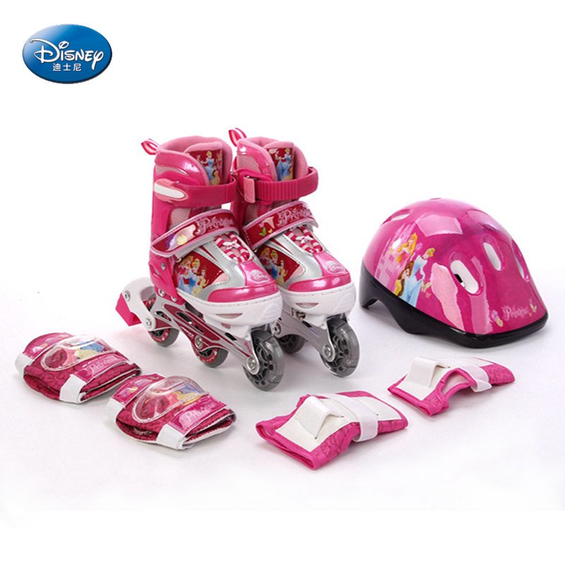 DISNEY CHILDREN'S ROLLER SKATE SUIT ADJUSTS THE SIZE AND SIZE OF THE PU FLASH WHEEL'S NEW, OLD AND RANDOM