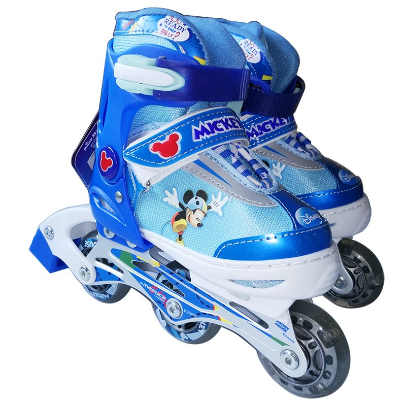 DISNEY CHILDREN'S ROLLER SKATE SUIT ADJUSTS THE SIZE AND SIZE OF THE PU FLASH WHEEL'S NEW, OLD AND RANDOM