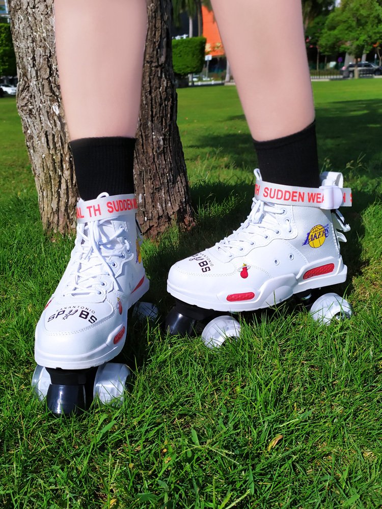 Skating skates, two rows of adult roller skates, four rounds of dry skates for male and female beginners, four wheels of skates