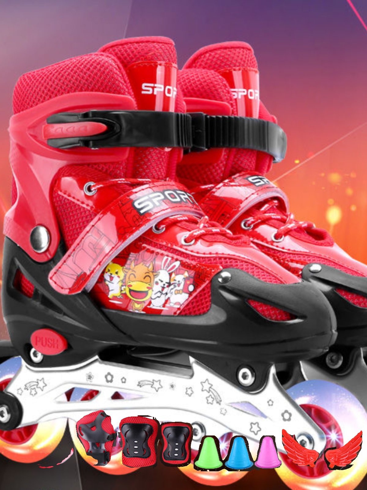 Dicanon slipper kid, skater girl, welder, skating slipper suit boy