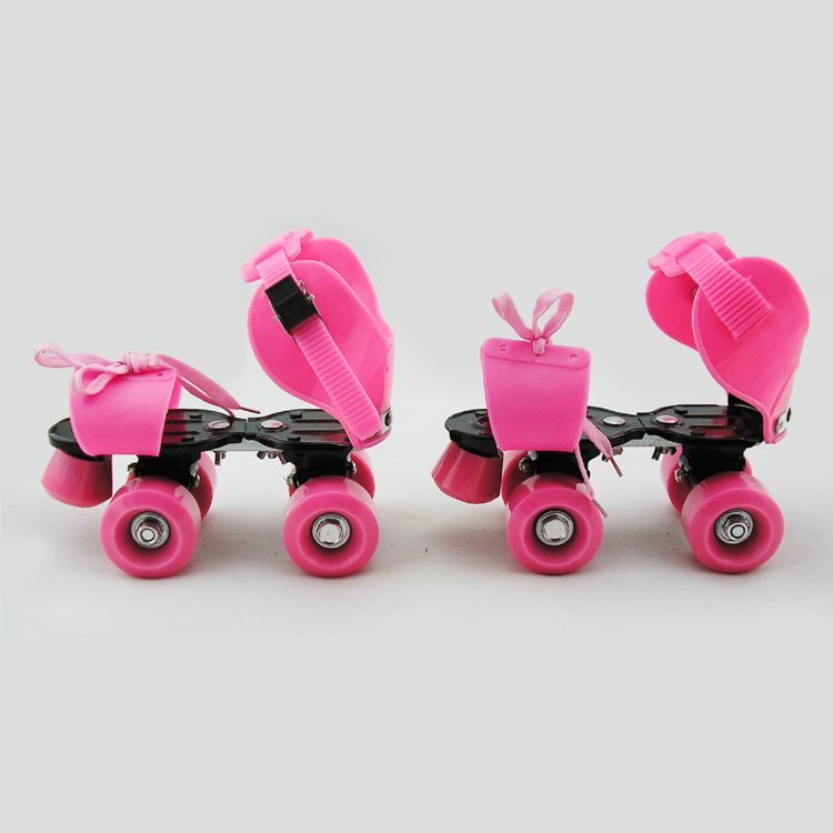 Two roller skates, four wheels of skate skates, kids' rollers, skates, metal racks