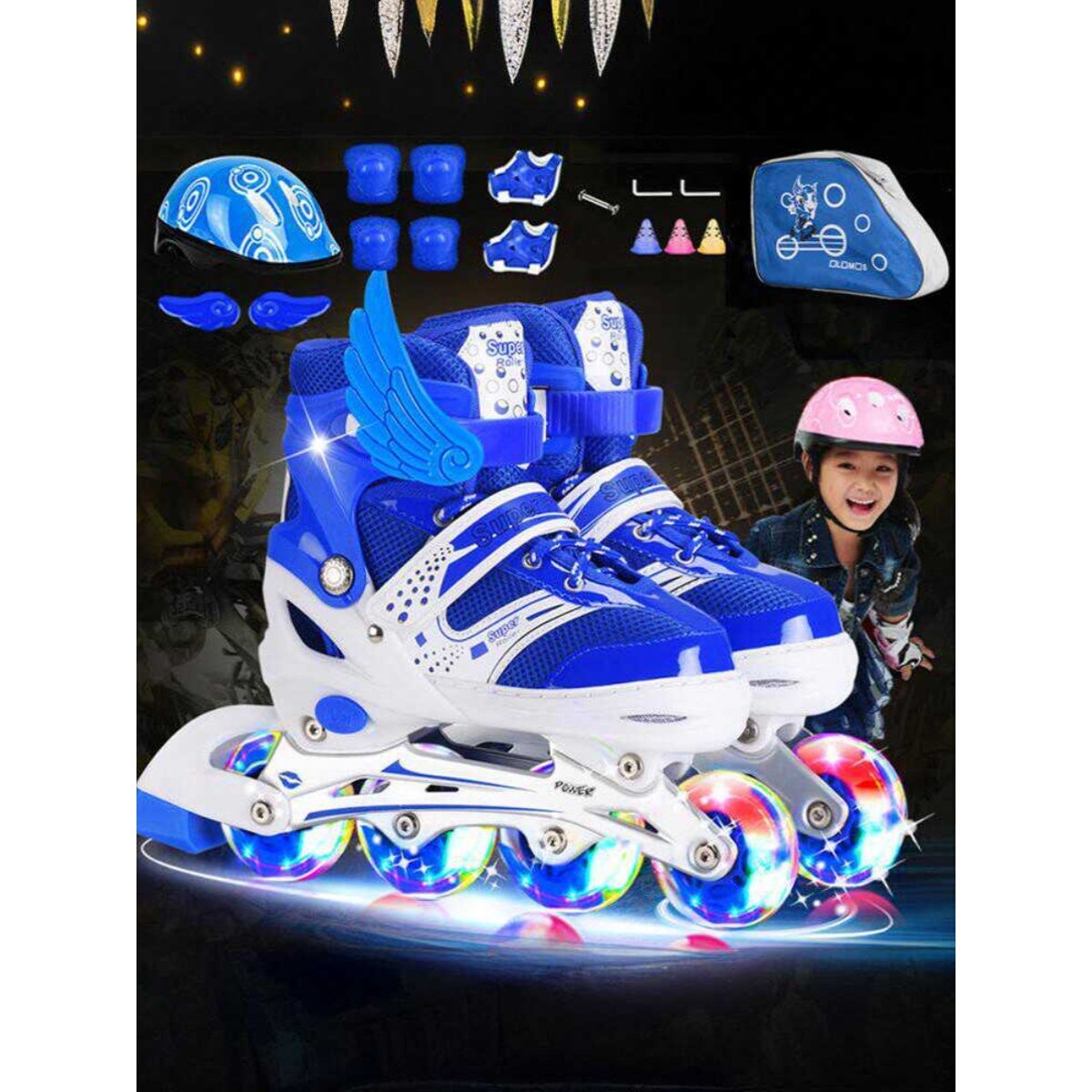 Decannon Professional Roller Shoes Boy and Girl Skating straight-to-Script Scholar 3-5-7-