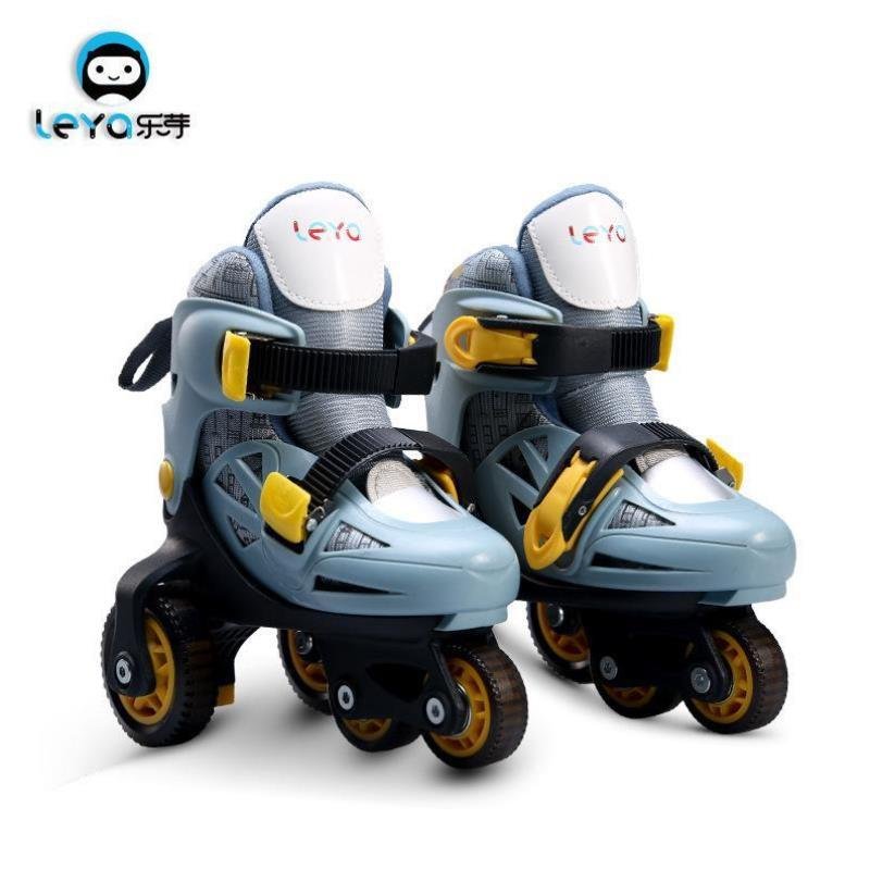 Two-year-old skating boy and three-two-year-old boy