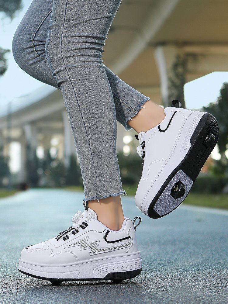 New ones, girls in spring and summer, two-wheeler shoes, boys and boys can ski 6-12 single-wheel invisibility