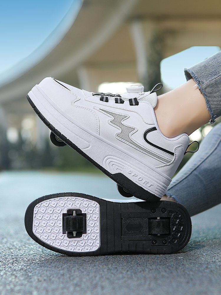 New ones, girls in spring and summer, two-wheeler shoes, boys and boys can ski 6-12 single-wheel invisibility