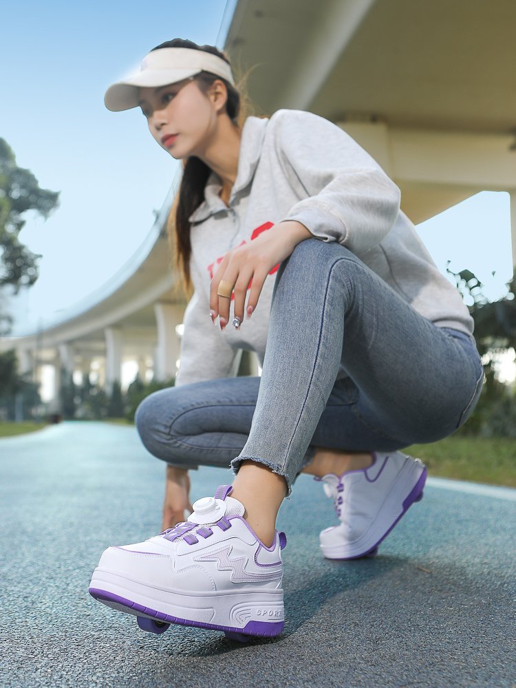 New ones, girls in spring and summer, two-wheeler shoes, boys and boys can ski 6-12 single-wheel invisibility